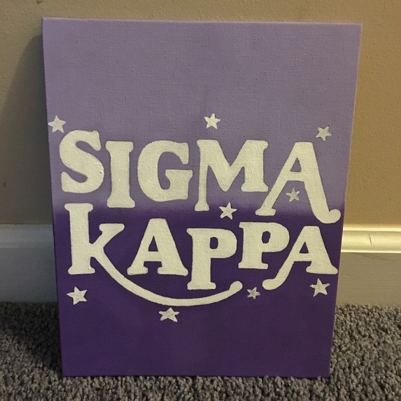 Purple ombré Sigma Kappa canvas - Picture 1 of 1